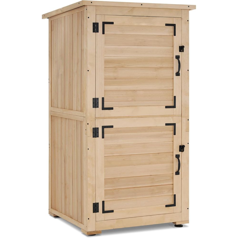 Gardening Tools In - 30 Natural Wood Outdoor Storage Shed