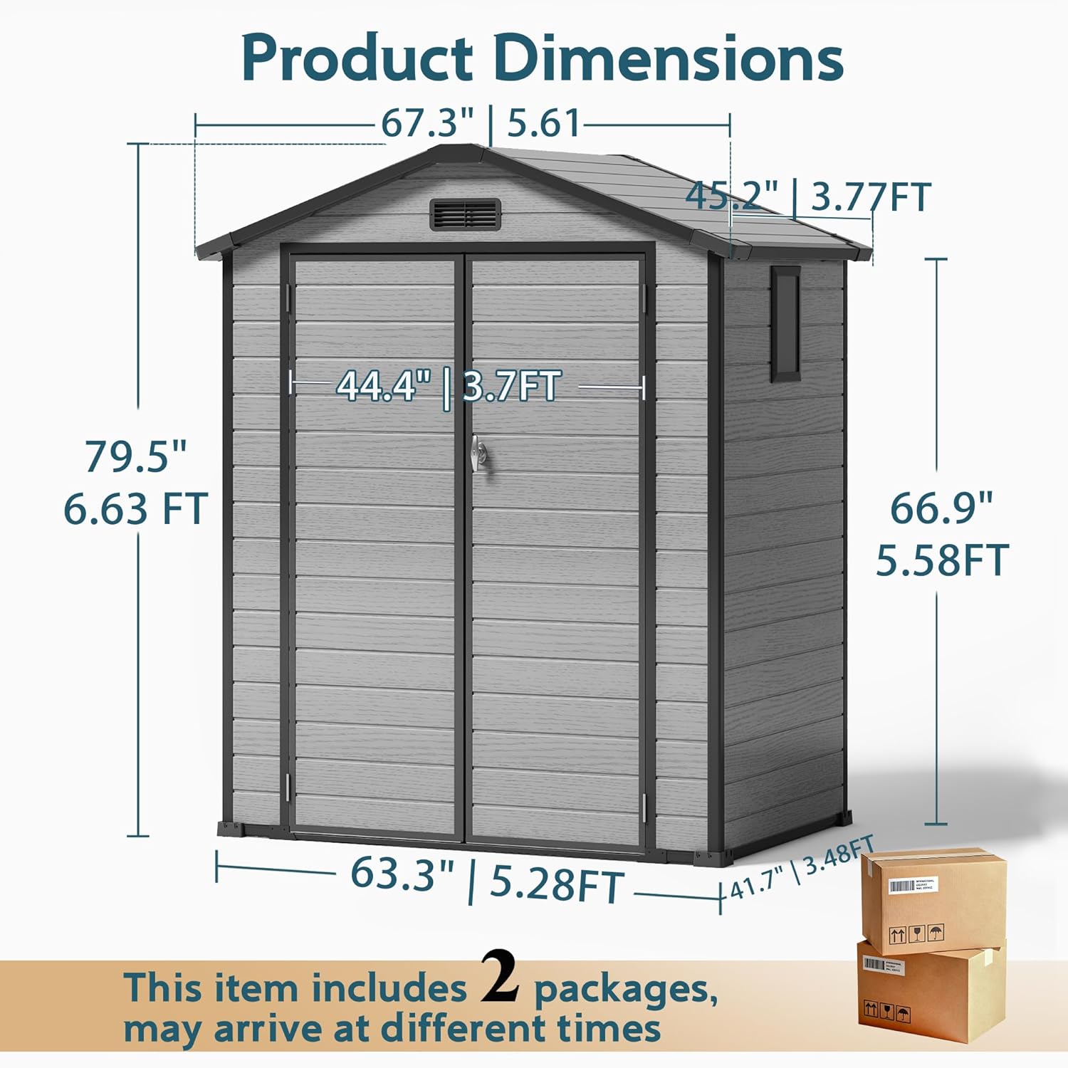 6X4 FT Outdoor Shed, Plastic S - Gardening Tools In avis et prix