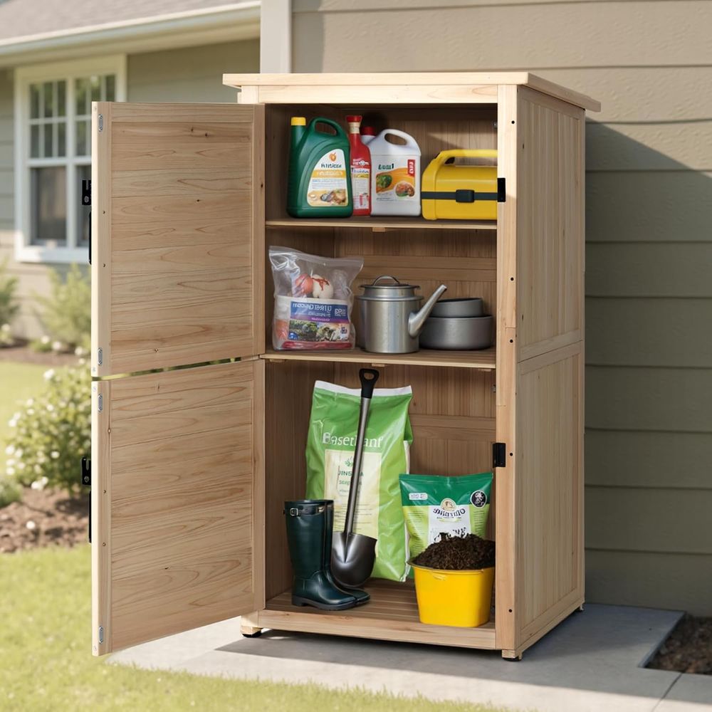 30 Natural Wood Outdoor Storag - Gardening Tools In avis et prix