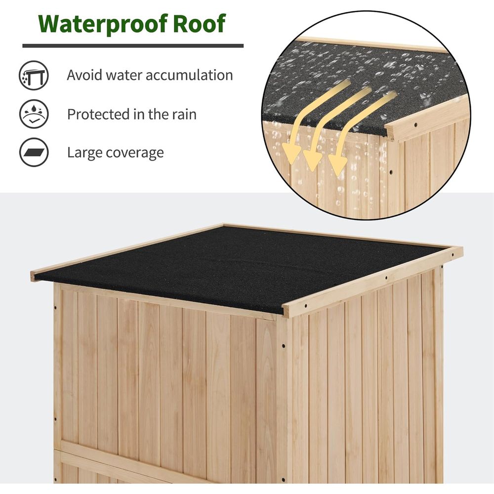 30 Natural Wood Outdoor Storag - Gardening Tools In avis et prix