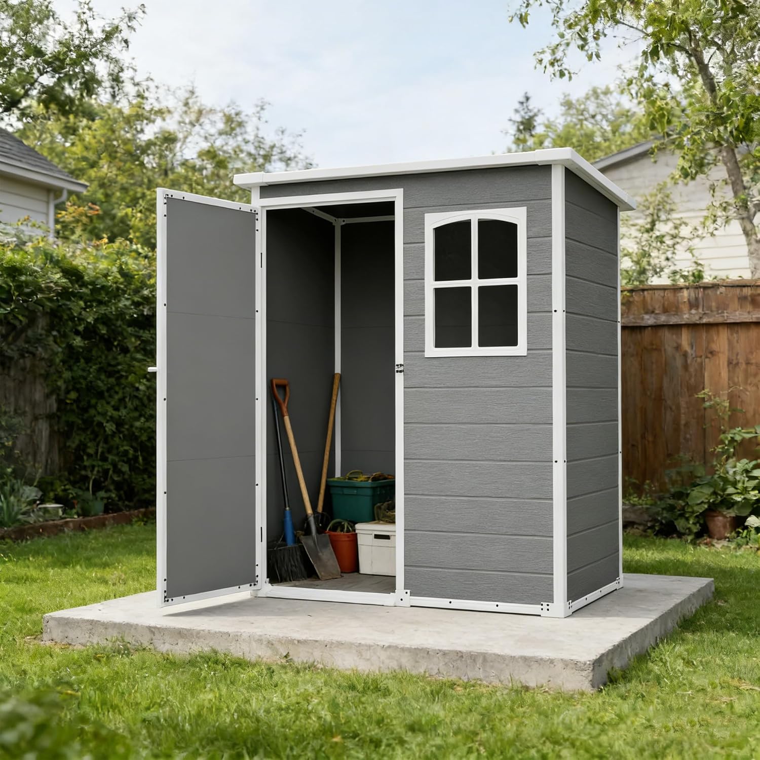 Resin Outdoor Storage Shed Kit - Gardening Tools In avis et prix