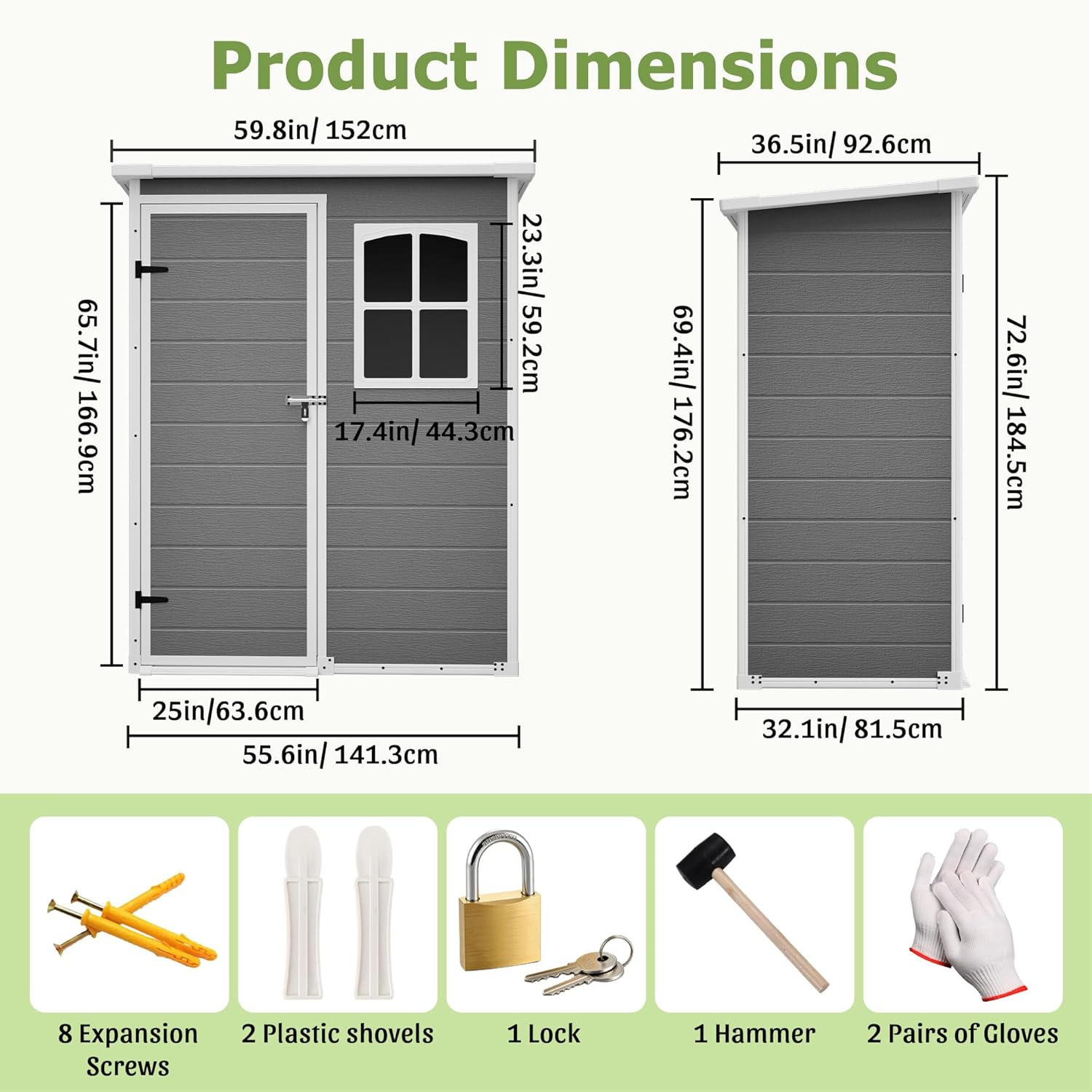 Resin Outdoor Storage Shed Kit - Gardening Tools In avis et prix