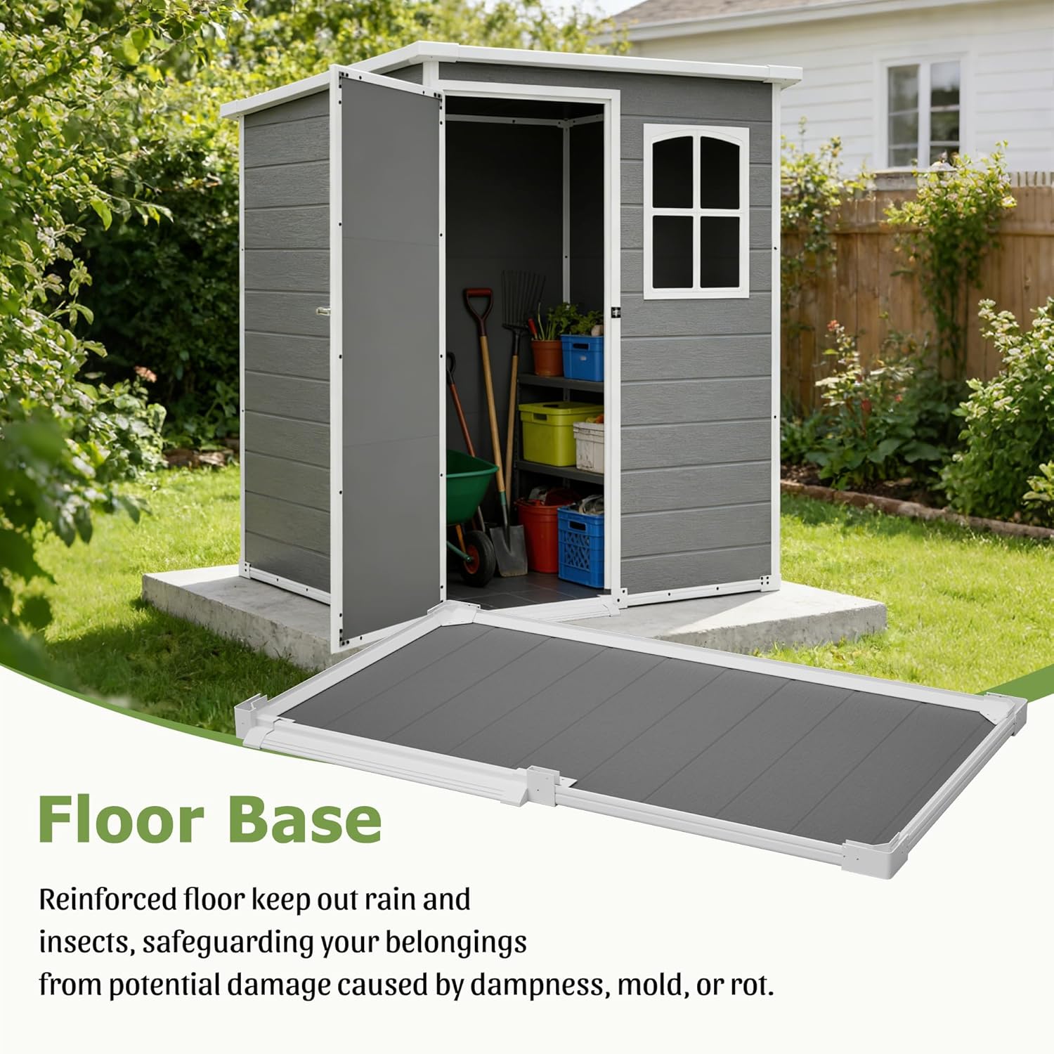 Resin Outdoor Storage Shed Kit - Gardening Tools In avis et prix