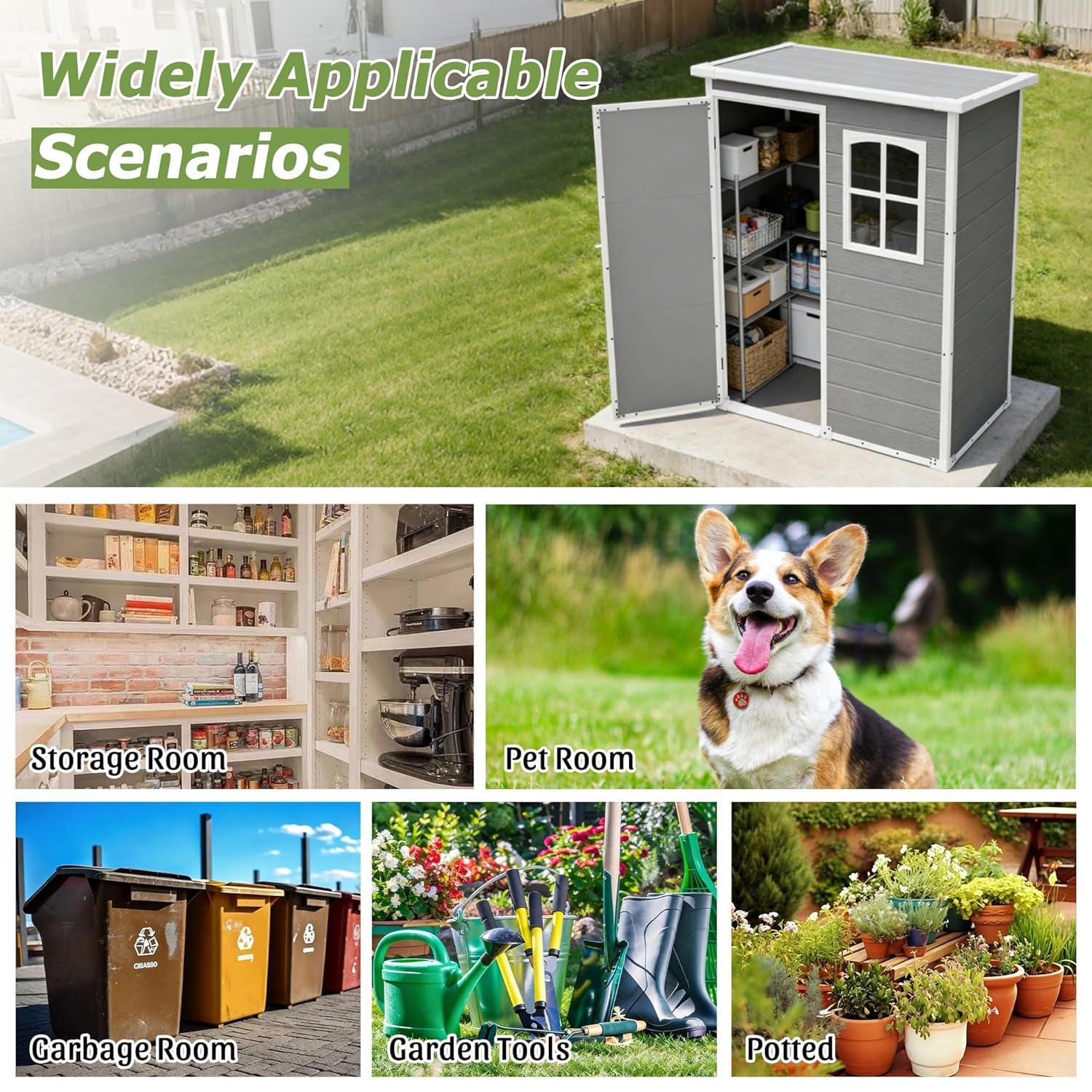 Resin Outdoor Storage Shed Kit - Gardening Tools In avis et prix