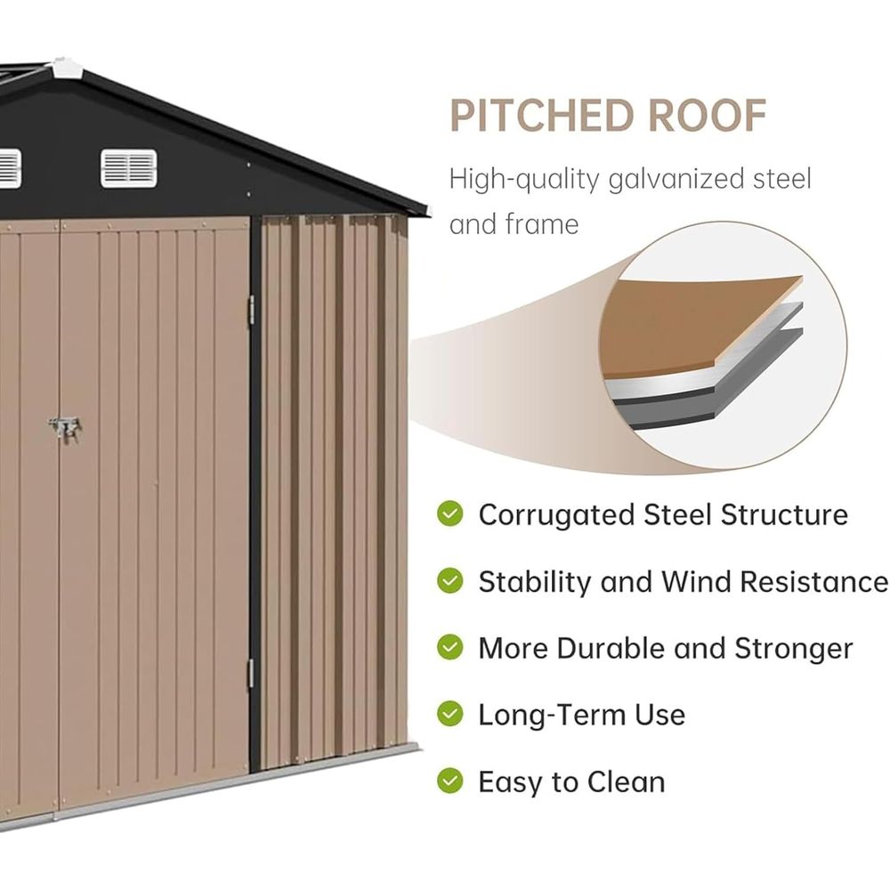 10ft x 12ft Outdoor Storage Sh - Gardening Tools In avis et prix