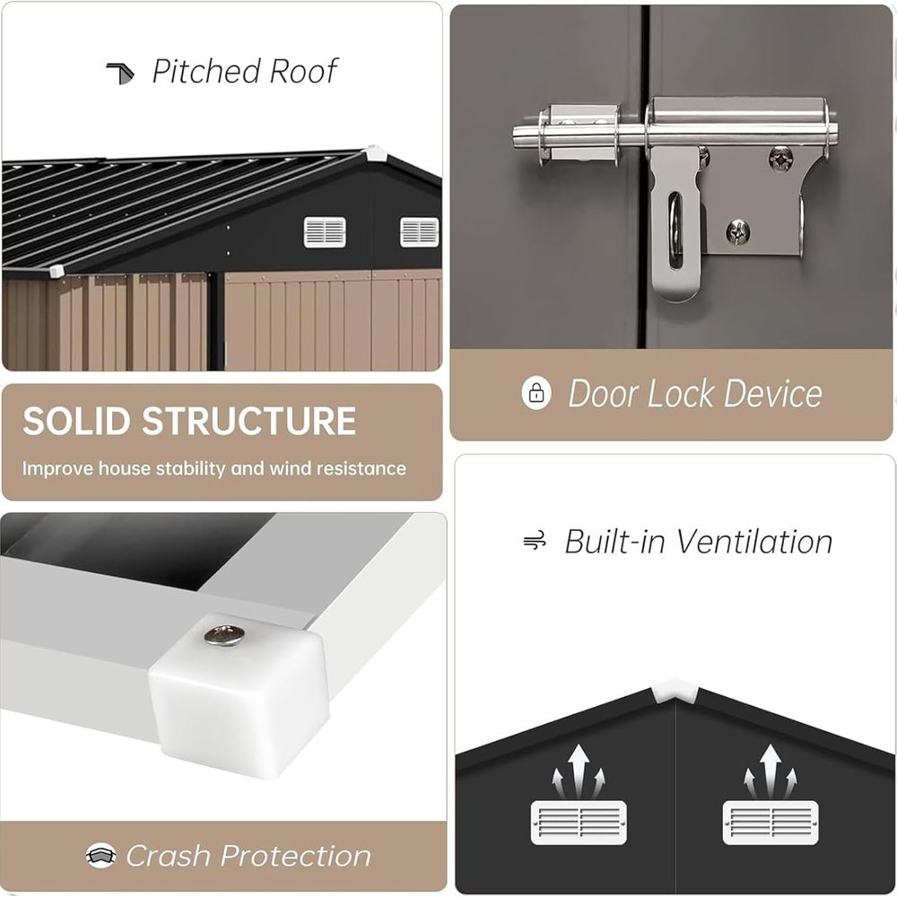 10ft x 12ft Outdoor Storage Sh - Gardening Tools In avis et prix
