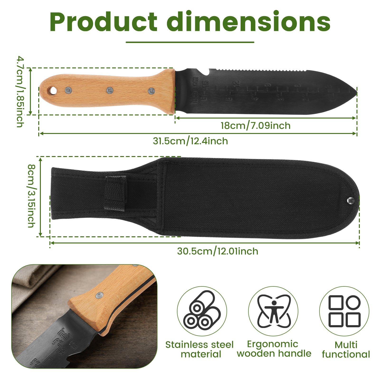 Garden Hori Hori Knife Stainle - Harvest Knife Garden avis et prix