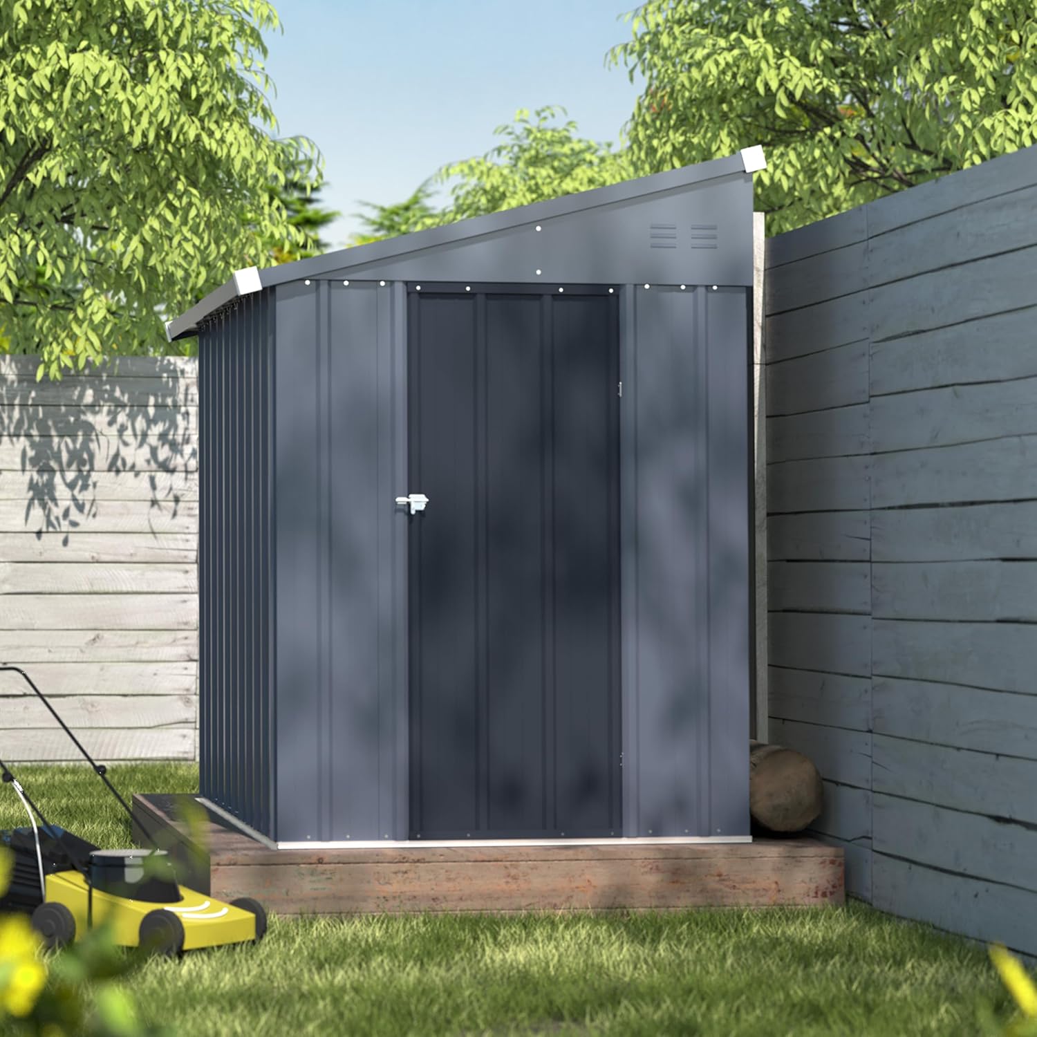 4x6FT Metal Outdoor Storage Sh - Gardening Tools In avis et prix