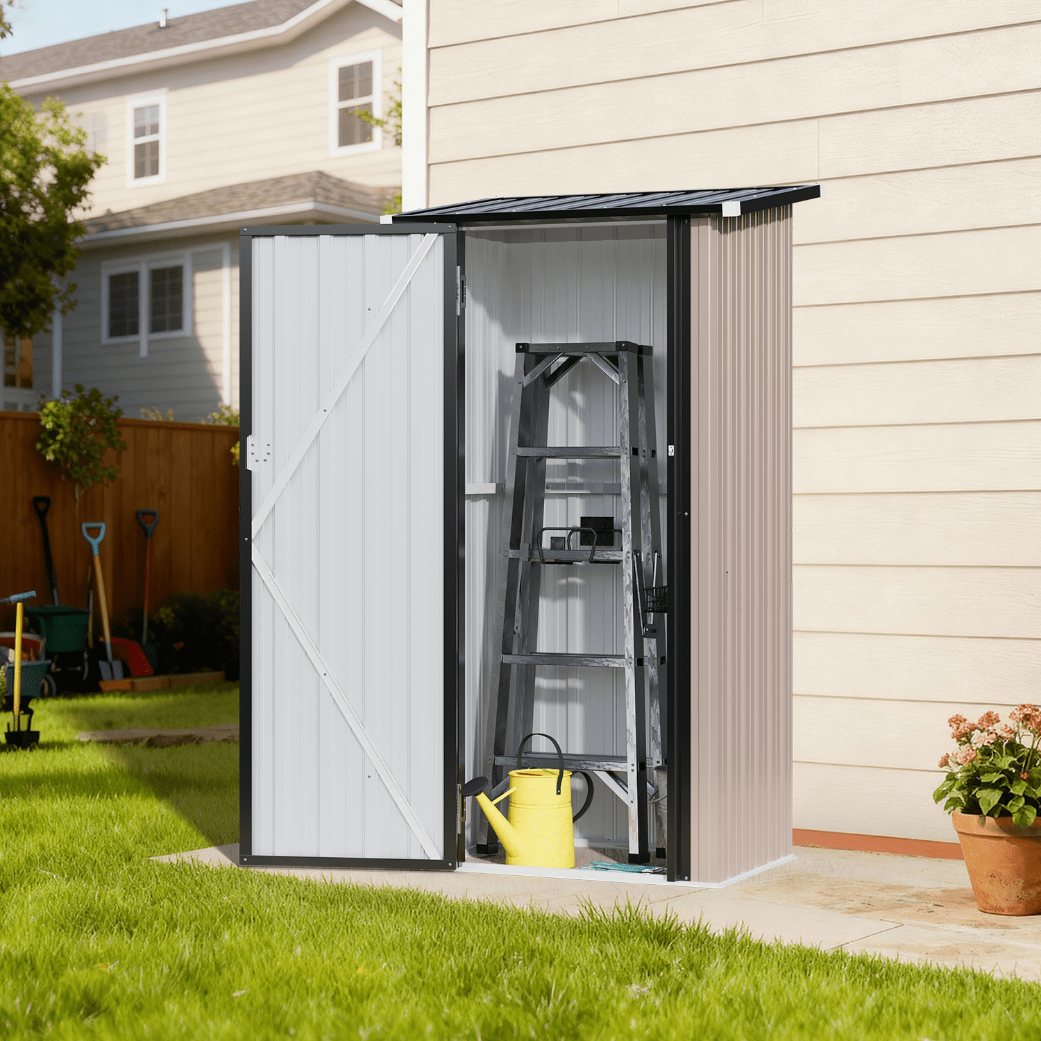 3x3 FT Metal Storage Shed, Sma - Gardening Tools In avis et prix