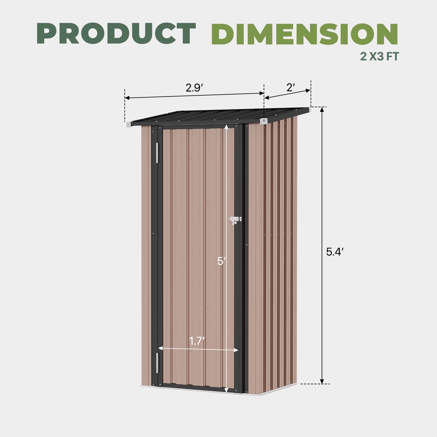3x3 FT Metal Storage Shed, Sma - Gardening Tools In avis et prix