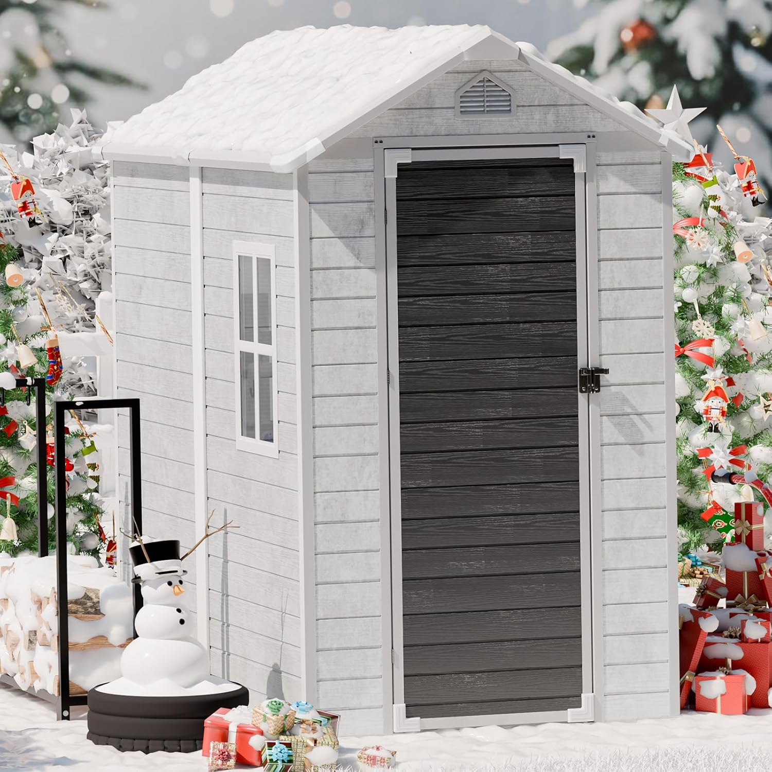 4x6 FT Plastic Storage Shed Wa - Gardening Tools In avis et prix