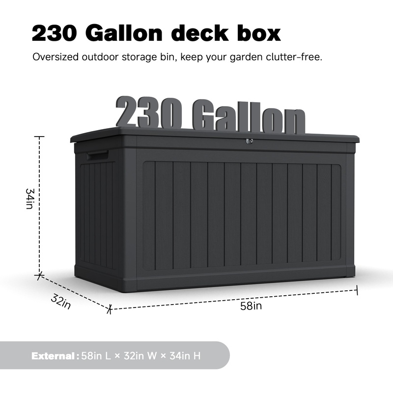 XXL Outdoor Storage Box for Pa - Gardening Tools Equipment avis et prix