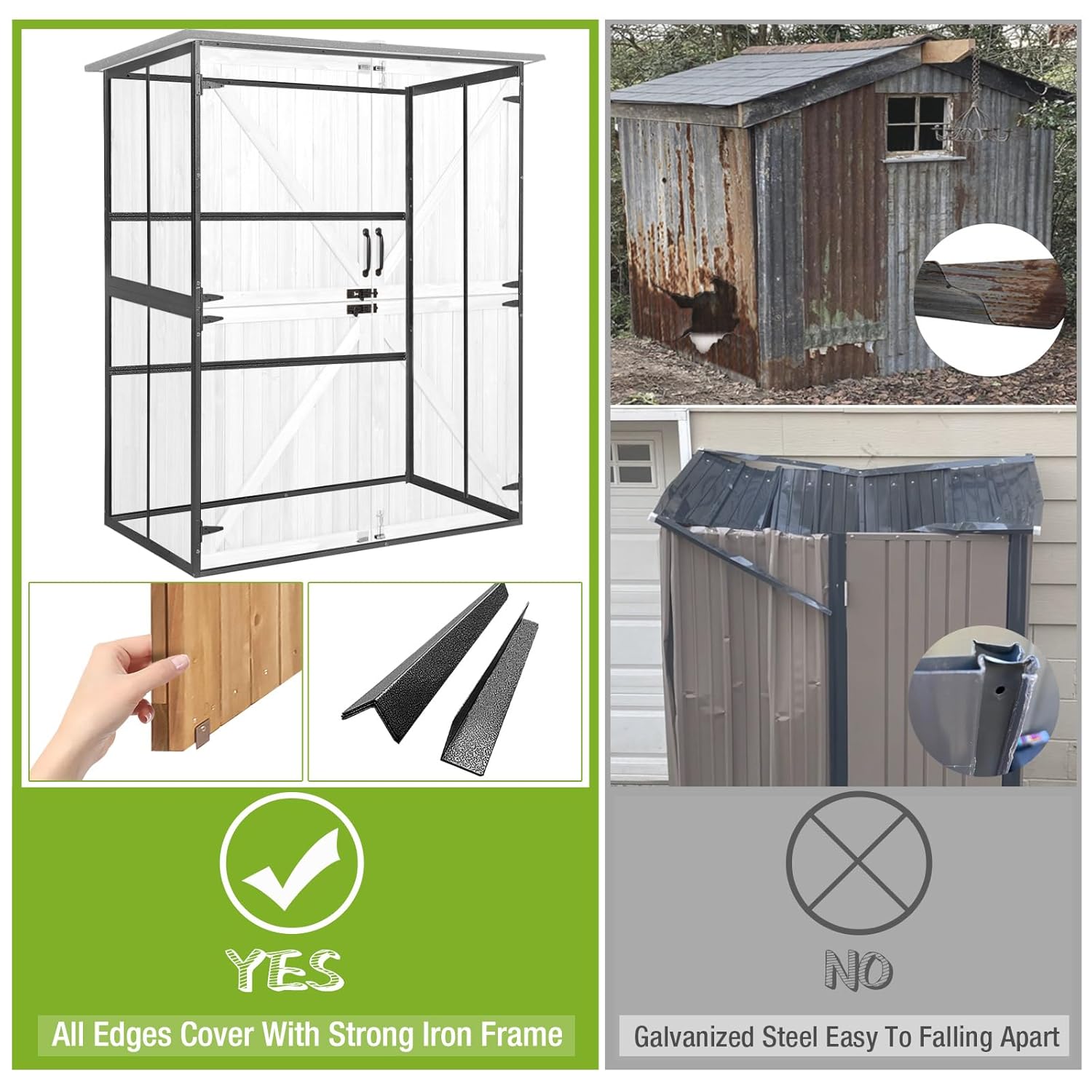 Outdoor Cabinet Storage Shed w - Gardening Tools In avis et prix