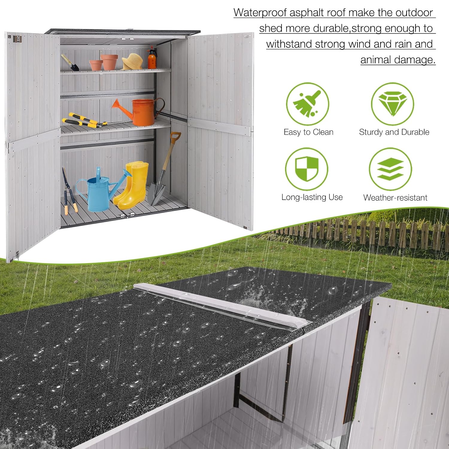 Outdoor Cabinet Storage Shed w - Gardening Tools In avis et prix