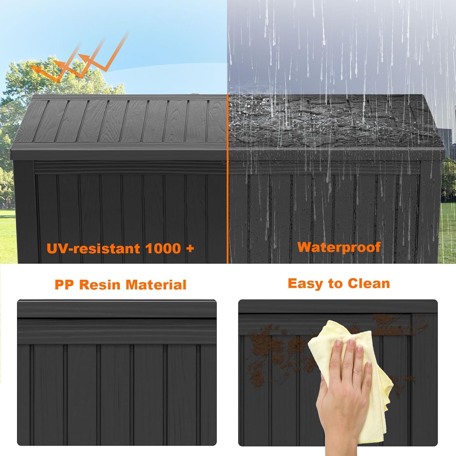 180Gal Lockable Resin Deck Box - Gardening Tools In avis et prix