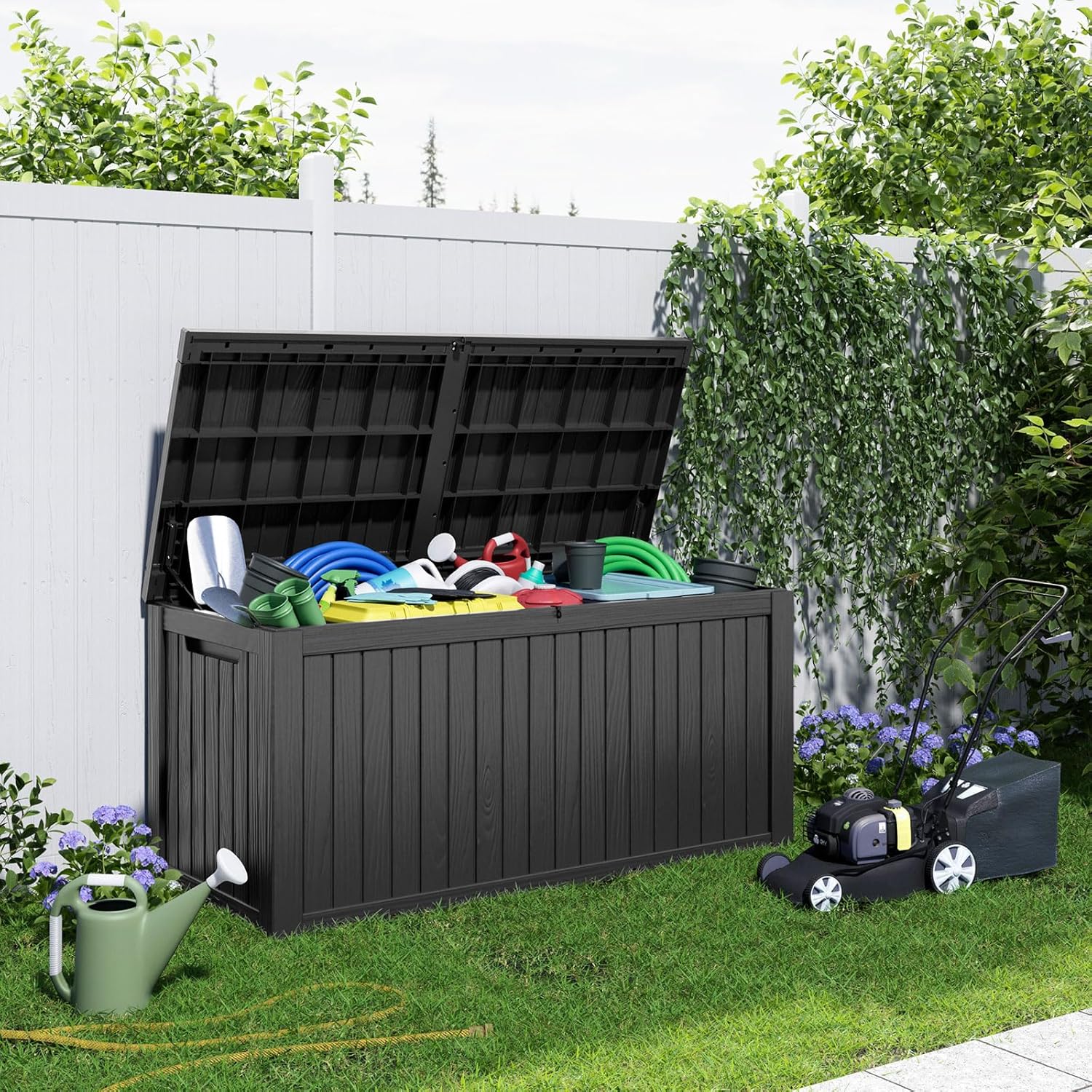 180Gal Lockable Resin Deck Box - Gardening Tools In avis et prix
